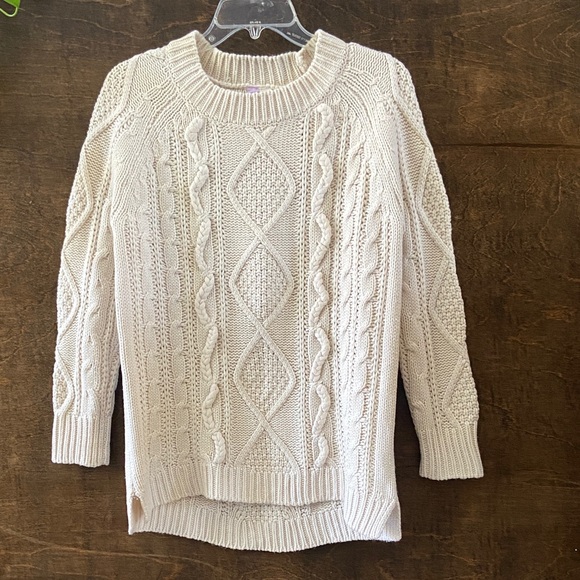 Alya Sweaters - Cream Cable Knit Sweater, size S. Alya/Francesca's brand,
